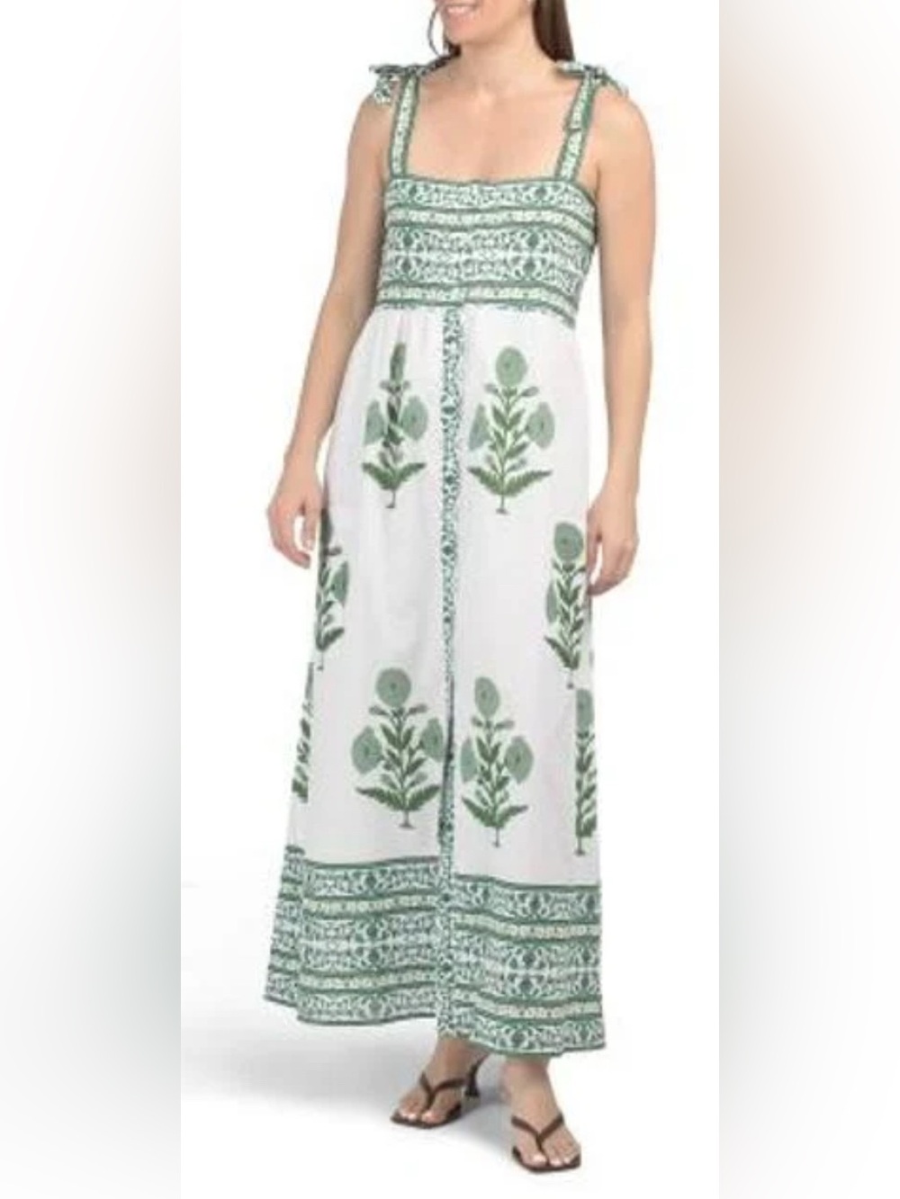 NWT Bindu Block Print Maxi Dress